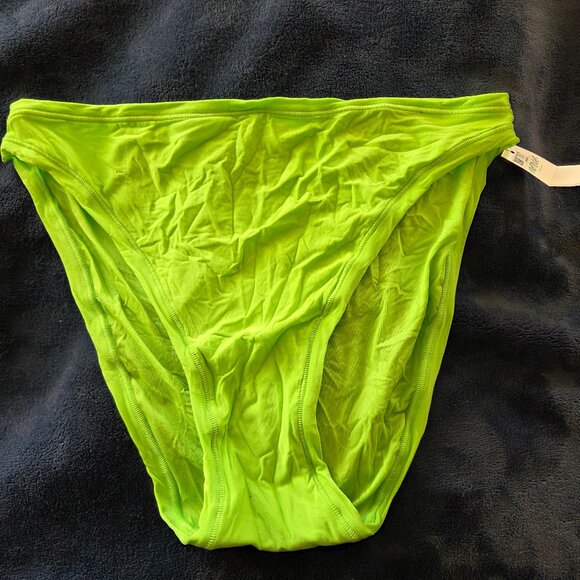 aerie Other - Aerie real good neon green semi-sheer hi-cut bikini panties size L
